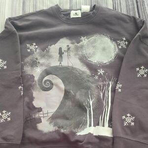 Disney Gray Nightmate Before Chrismas Sweat Shirt